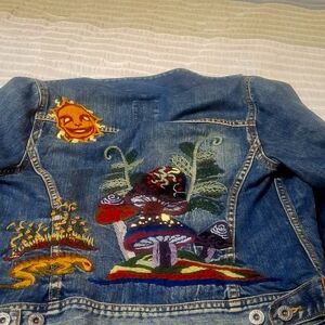 Embroidered denim jacket